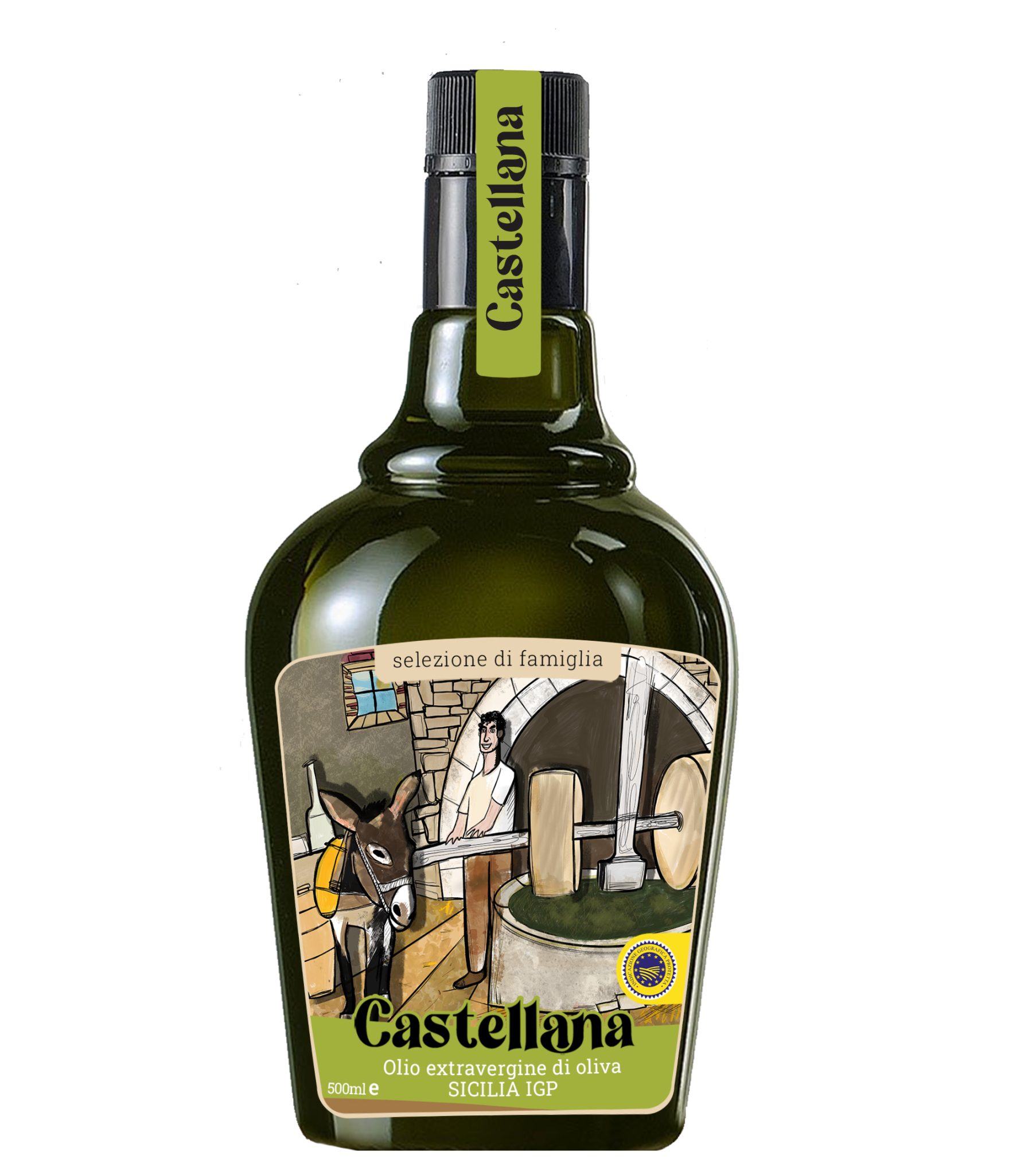 Olio Extravergine di oliva - Castellana - Azienda Agricola Rizzuto bottiglia 500ml Selezione di Famiglia