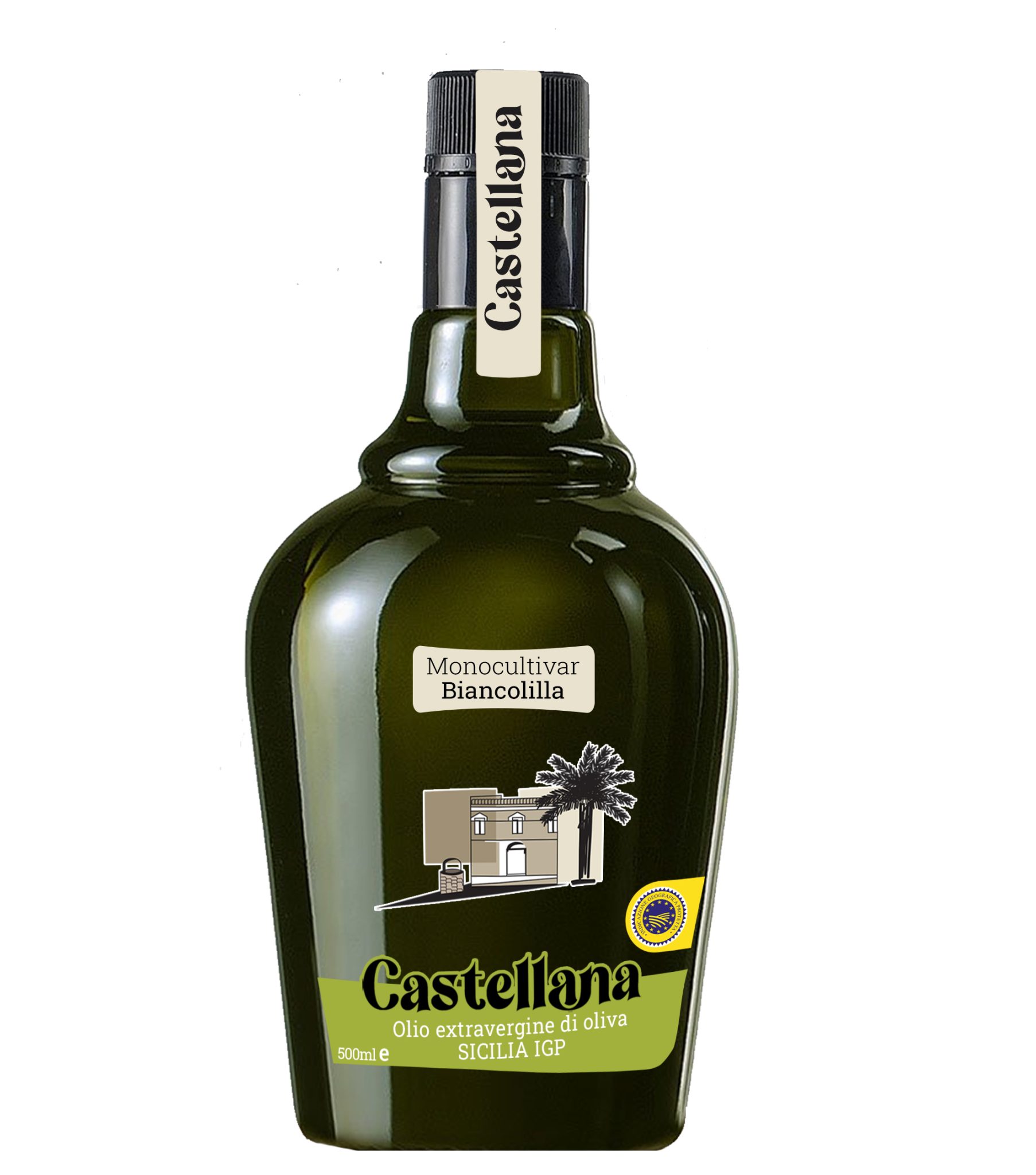 Olio Extravergine di oliva - Castellana - Azienda Agricola Rizzuto bottiglia 500ml  Biancolilla